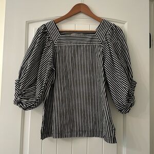 Black and White Striped Loft Top
